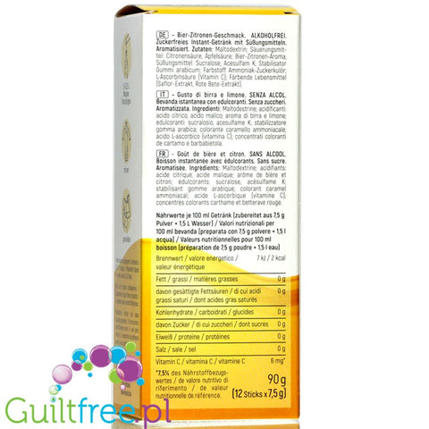 INSTICK Radler (Beer & Lemon) sugar free instant drink