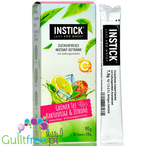 INSTICK Green Tea Cactus & Lemon sugar free instant drink
