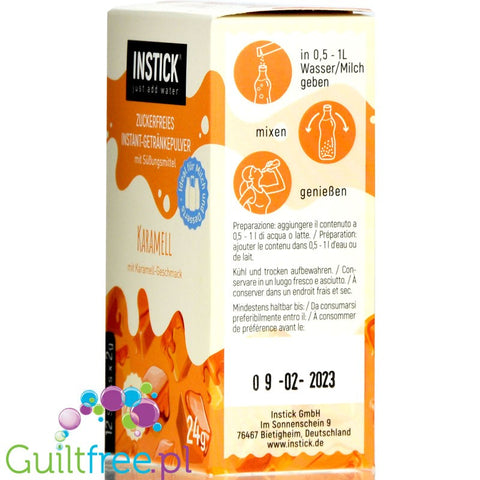 INSTICK Caramel 12 x 0,5L sugar free instant drink