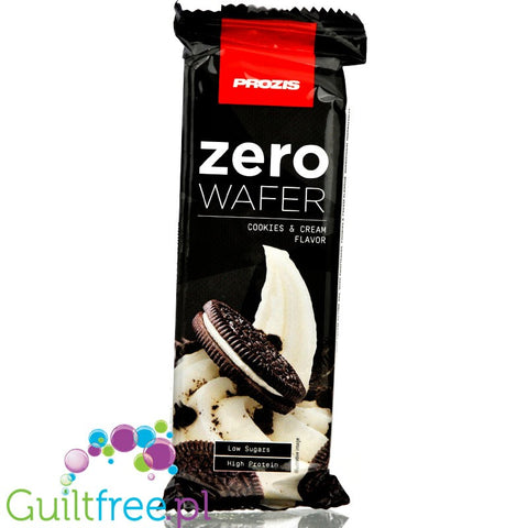 Zero Wafer 40 g - Low Sugar - Protein Wafer Cookies and Cream 