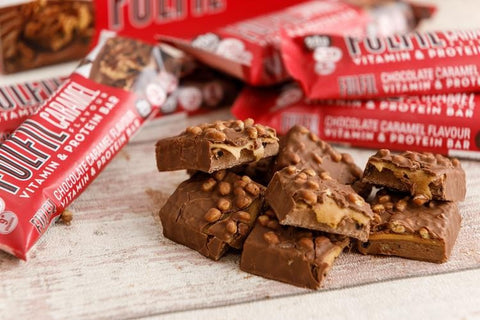Fulfil Chocolate & Caramel protein bar with vitamins