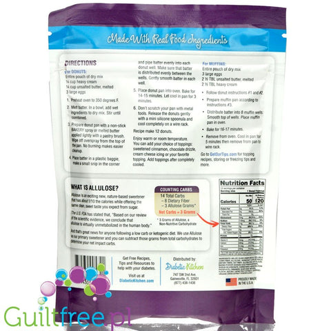 Diabetic Kitchen Cinnamon Donut Mix 13.9 oz.