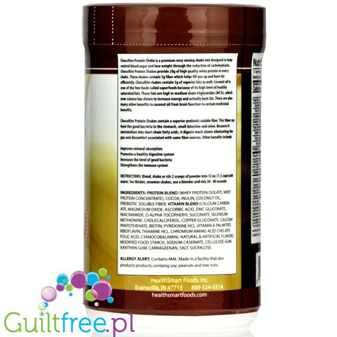 Healthsmart Foods, Inc., ChocoRite Protein, Chocolate Fudge Brownie 