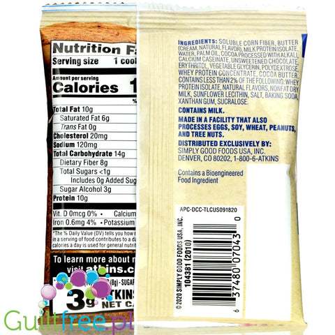 Atkins Snack Protein Cookie, Double Chocolate Chip