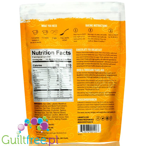 Lakanto Sugar Free Muffin Mix, Double Chocolate