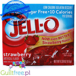 Jell-O low calorie gelatin dessert strawberry artificial flavor