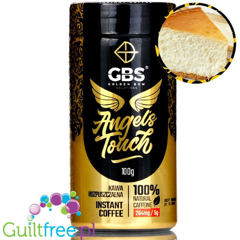 GBS Angel's Touch instant flavored coffee with caffeine boost, New York Cheesecake