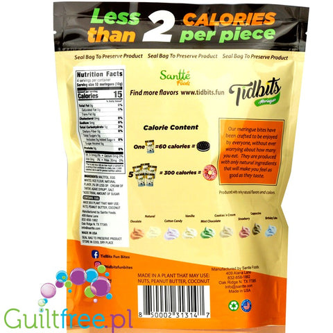 Tidbits Sugar Free Meringues, Cappuccino 1.41 oz 