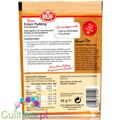 RUF Echt Karamel, sugar free caramel pudding