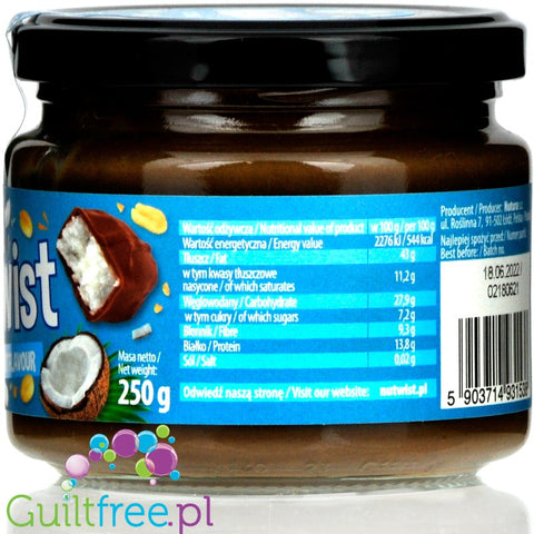 Nutura NuTwist Choco Coconut no added sugar spread