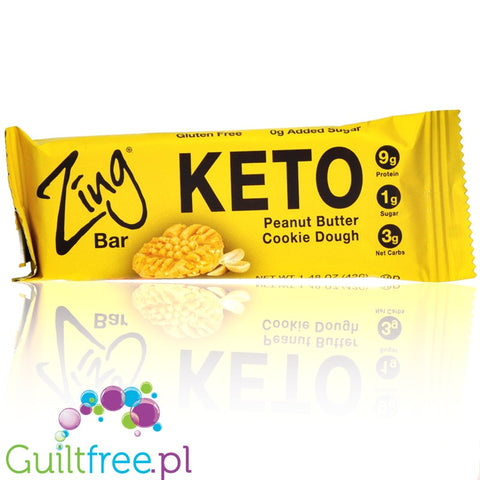 Zing Bars Keto Bar, Peanut Butter Cookie Dough