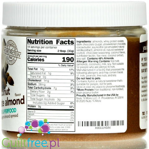 Nuts 'n More Chocolate Coconut Almond Butter 454g