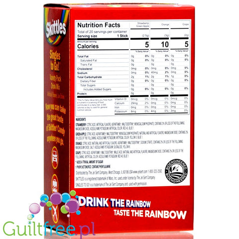 Skittles Singles to Go Powdered Drink Variety Pack 1.76oz (49.8g)