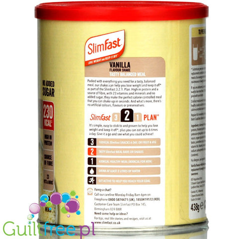 Slimfast Shake Powder Vanilla 438g 