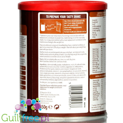 Slimfast Shake Powder 450g Chocolate