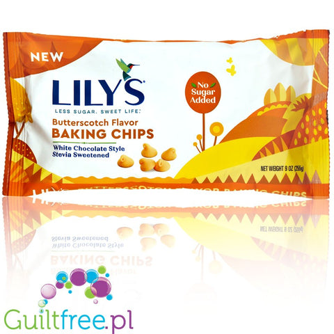 Lily's Sweets Butterscotch Flavor White Chocolate Style Baking Chips, No Sugar Added 9 oz.