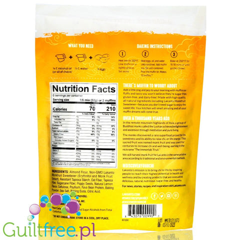 Lakanto Lemon Poppy Seed Muffin & Bread Mix