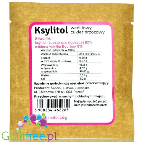 Santini Vanille Xyliytol for baking, substitute for vanilla sugar