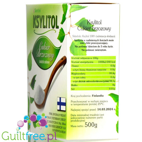 Santini xylitol natural birch sugar from Finland 0,5kg