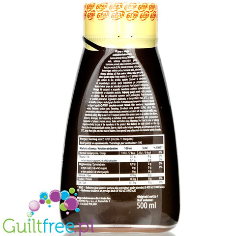 6Pak Zero Sauce Chocolate Coconut zero calorie