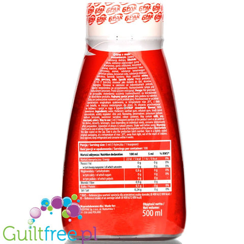 6Pak Nutrition Zero Sauce Strawberry