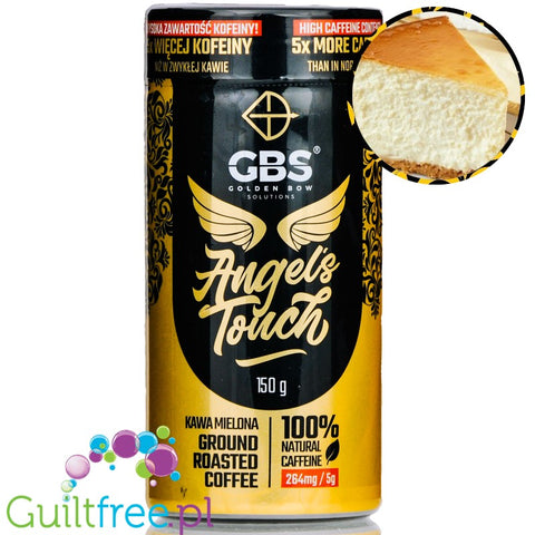 GBS Angel's Touch instant flavored coffee with caffeine boost, New York Cheesecake