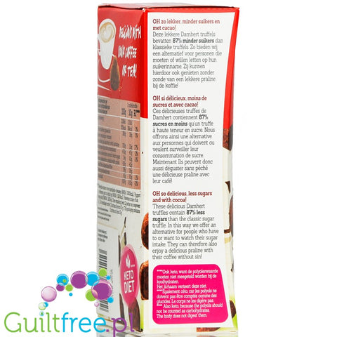 Damhert Truffels Cacao - Belgian chocolate keto truffles -87% carbohydrates