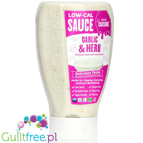 Fit Cuisine Low Calorie Sauce 425ml Garlic Herbs