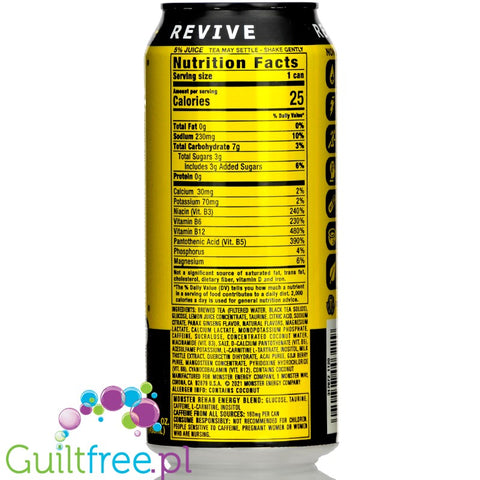 Monster Rehab Tea + Pink Lemonade + Energy