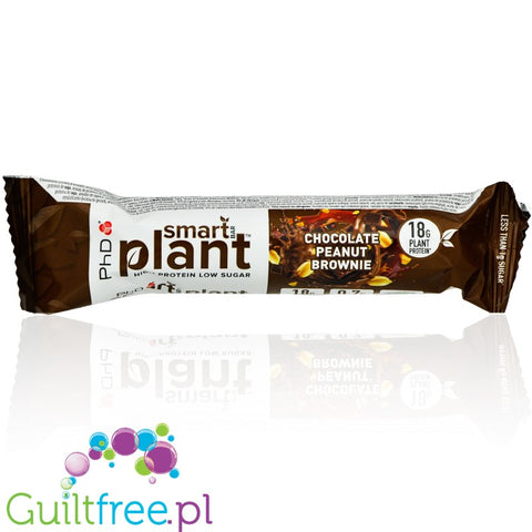 Phd Smart Plant Choc Peanut Brownie  sugar free vegan protein bar
