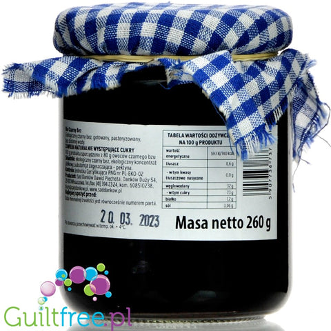 Sad Danków, organic black elderberries no added sugar fruit spread