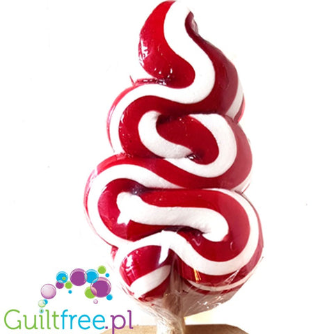 Manufaktura Cukierków, Lollies Workshop, Xmas Tree Strawberry, big sugar free lollipop with xylitol