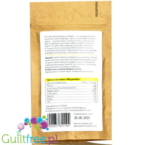 Pięć Przemian (Five Changes) XyliGums, sugar free  chewing gum, Lemon