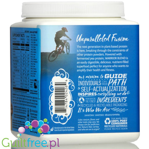 Sunwarrior Protein Warrior Blend 0,375kg, Mocha - vegan protein powder with acai, goji & quinoa, sachet