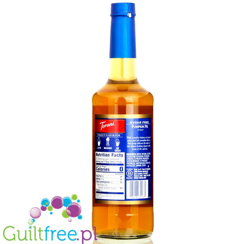 Torani Sugar Free Syrup, Pumpkin Pie 750 ml (25.4 oz)