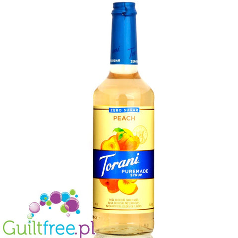 Torani Puremade Zero Sugar Syrup, Peach 750 ml (25.4 oz)