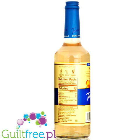 Torani Puremade Zero Sugar Syrup, Peach 750 ml (25.4 oz)