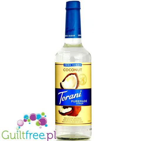 Torani Puremade Zero Sugar Syrup, Coconut 750 ml (25.4 oz)