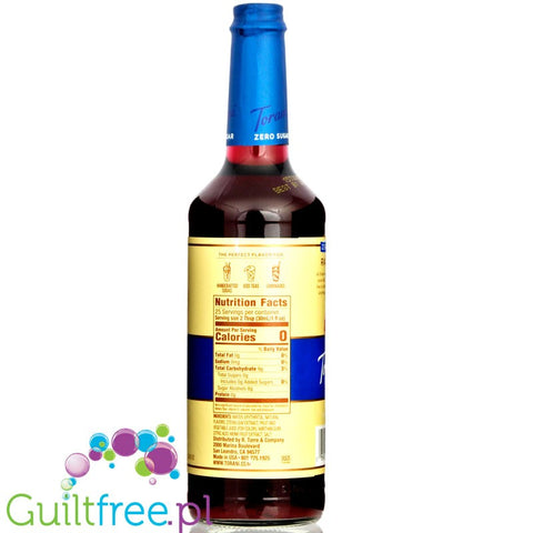Torani Puremade Zero Sugar Syrup, Raspberry 750 ml (25.4 oz)