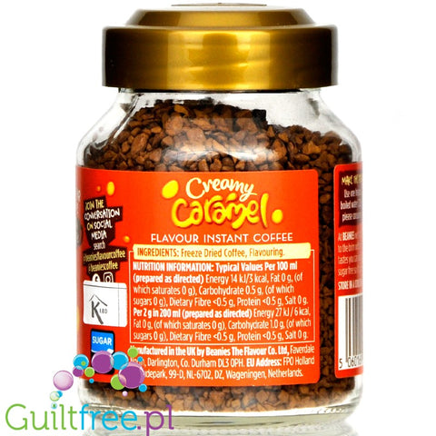 Beanies Creamy Caramel instant flavored coffee 2kcal pe cup