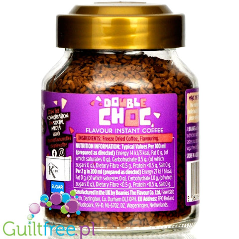 Beanies Double Chocolate instant flavored coffee 2kcal pe cup