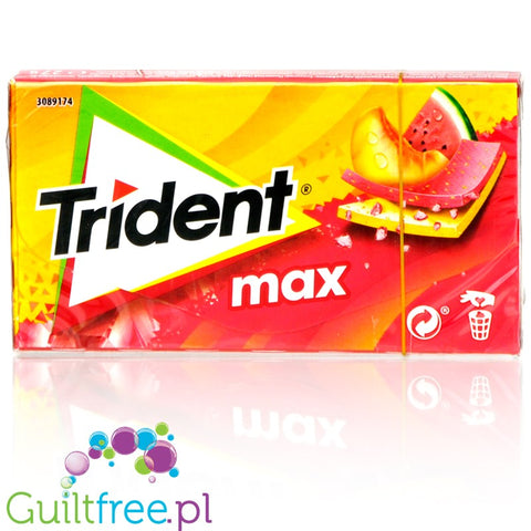 Trident Max Peach & Watermelon sugra free chewin gum