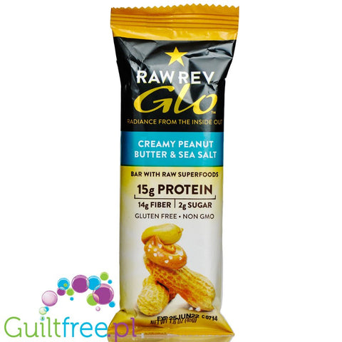 Raw Revolution Glo Bars, Creamy Peanut Butter & Sea Salt