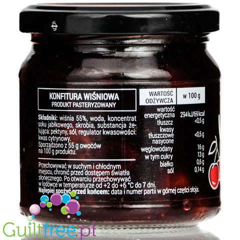 Devaldano sugar free black cherry preserves