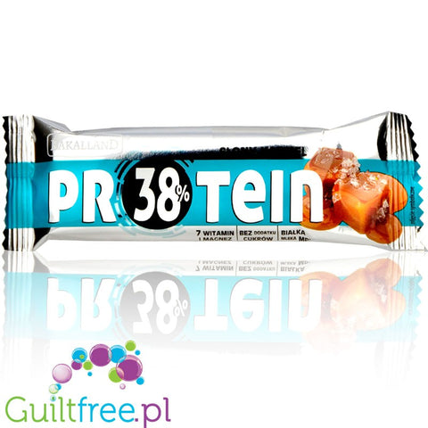 Bakalland Protein 38% Salted Caramel - no added sugar protein bar with vitamins