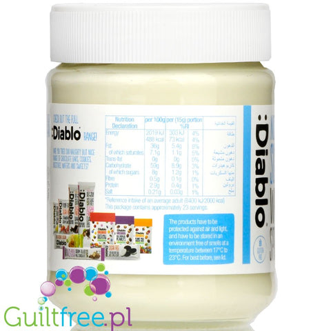 Diablo White Spread - krem bez dodatku cukru o smaku białej czekolady