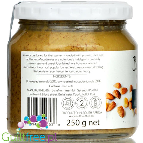 ButtaNutt Almond Macadamia 250g - roasted nut butter from RPA