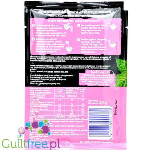 Emix Raspberry, sugar free jelly dessert (kisel) without sweeteners