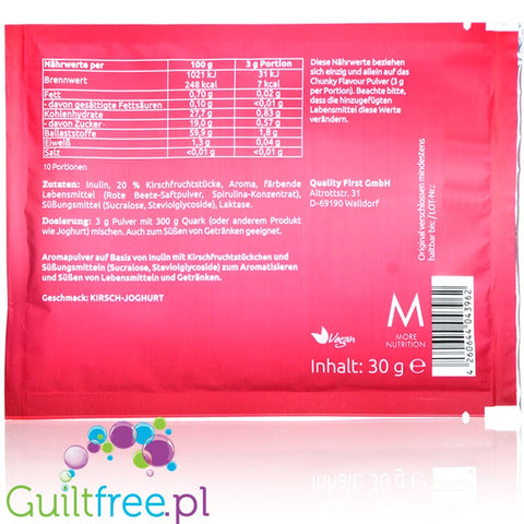 More Nutrition Chunky Flavor Black Cherry Yoghurt, sachet 30g