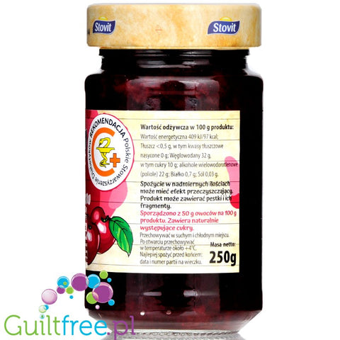 Stovit sugar free strawberry spread sweetened with xylitol